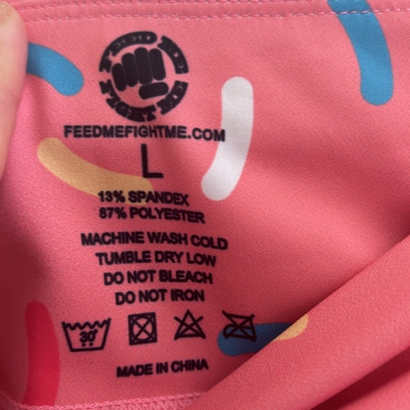 Feed Me Fight Me sprinkles /donut pink workout booty shorts! - Picture 2 of 3